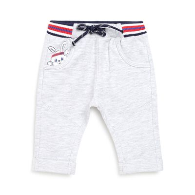 Boys Light Grey Long Knitted Trousers